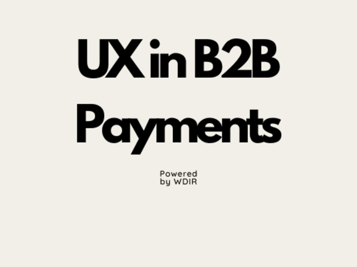 Cover image for UX in B2B Payments Newsletter 