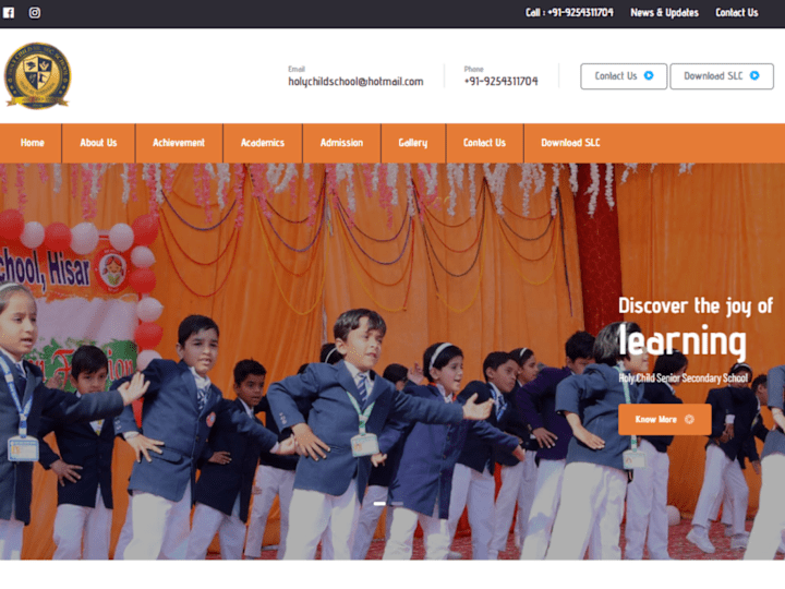 Cover image for Holy Child Senior Secondary School Hisar