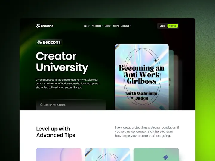 Cover image for Creator University (redesign)