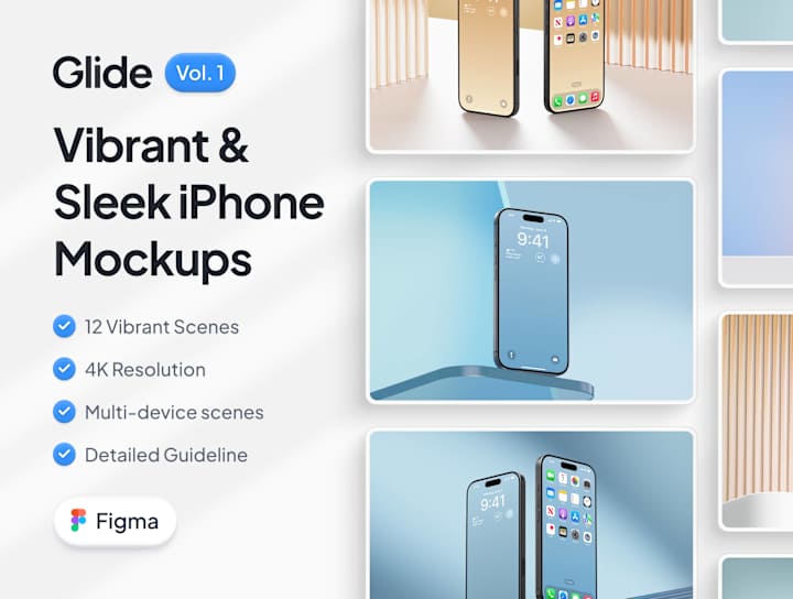 Cover image for Glide vol.1 - iPhone Mockup Scenes