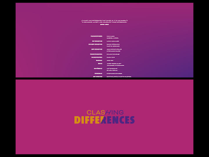 Cover image for Title Design "Clashing Differences"