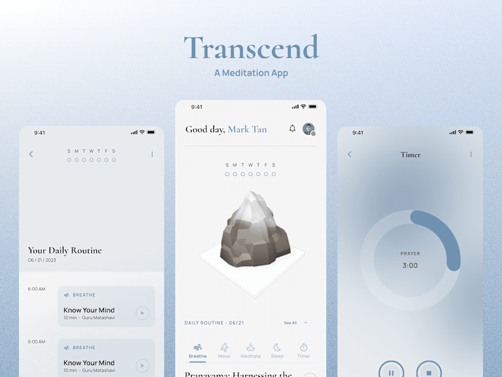 Cover image for Transcend: Redesigning a Meditation App