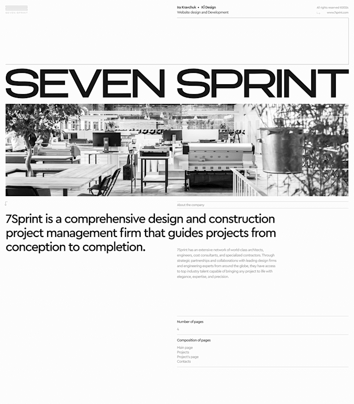 Cover image for 7SPRINT • Corporate website design and development :: Behance