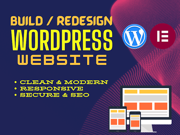 Cover image for I will develop mobile friendly WordPress website from scratch.