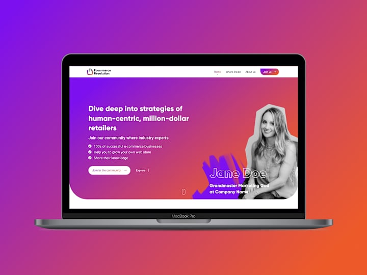 Cover image for Ecommerce Revolution Landing Page