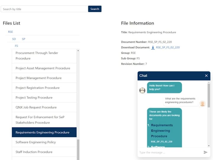 Cover image for Web application: Internal file management tool