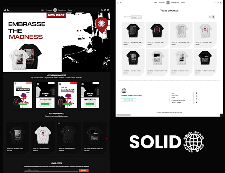 Cover image for SOLID - Website for a clothing brand