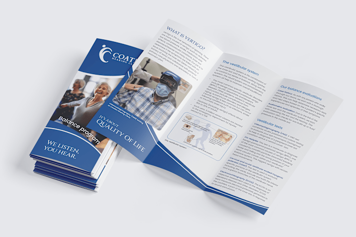 Cover image for Balance Program Trifold for Coates Hearing Clinic