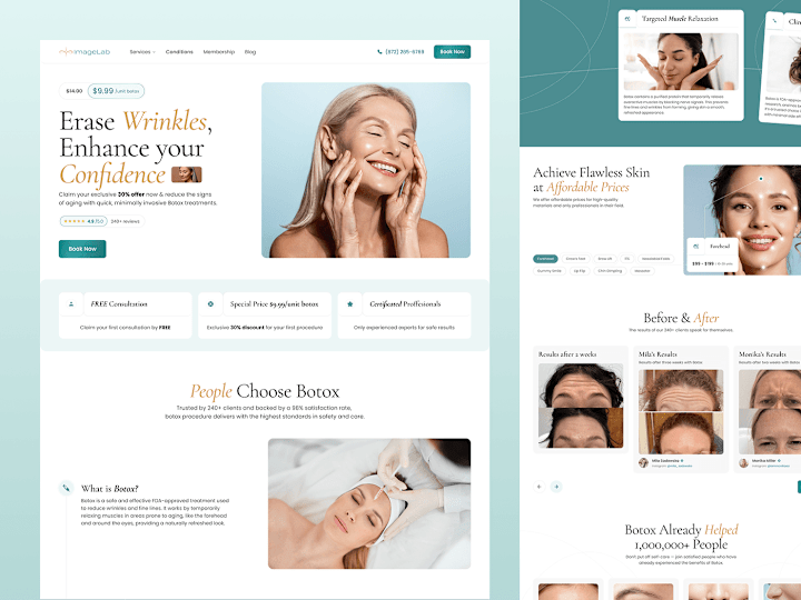 Cover image for Responsive UI/UX Design for Medical Spa Website