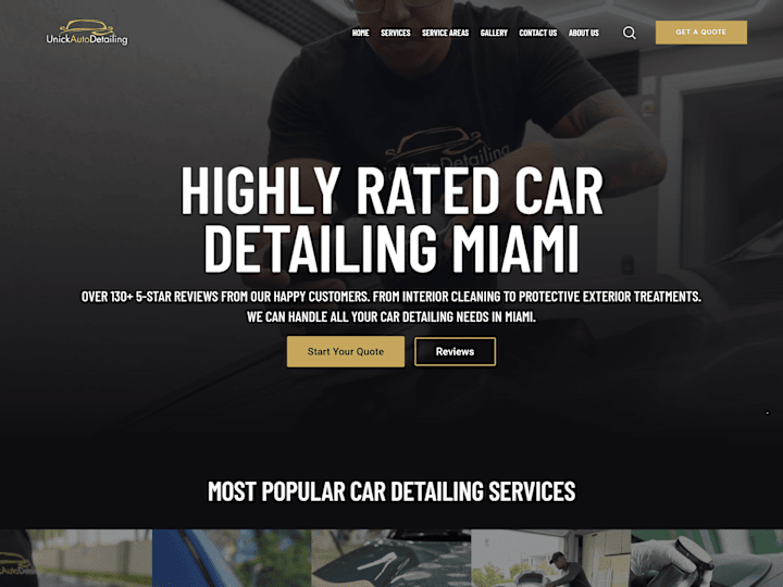 Cover image for Stunning Car Detailing Website