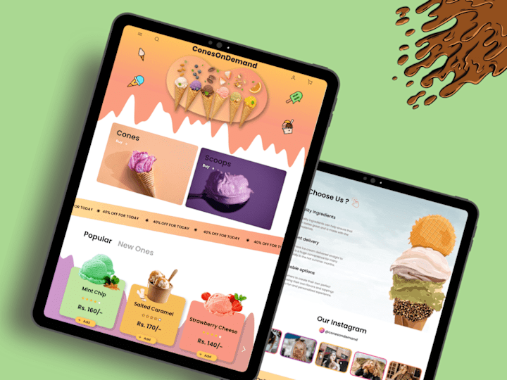 Cover image for Ui Design of an Online Ice cream Delivery Business