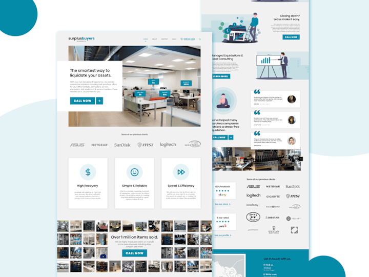 Cover image for A Website Design for a Liquidation Company.
