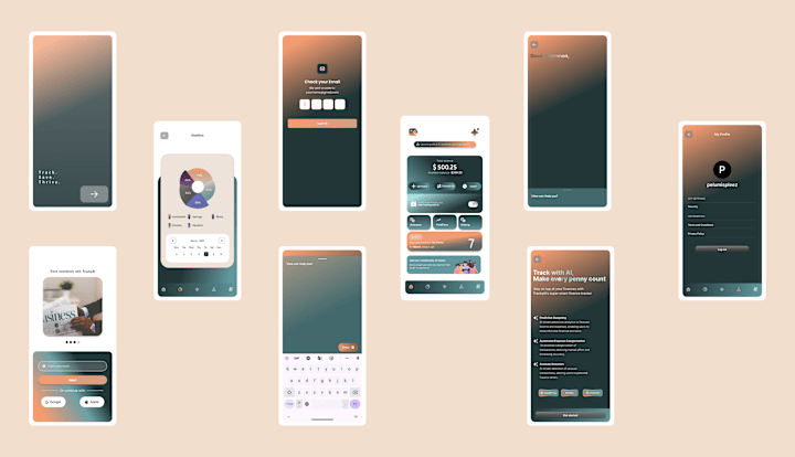 Cover image for TrackyAI: AI-Powered Expense Tracker Design