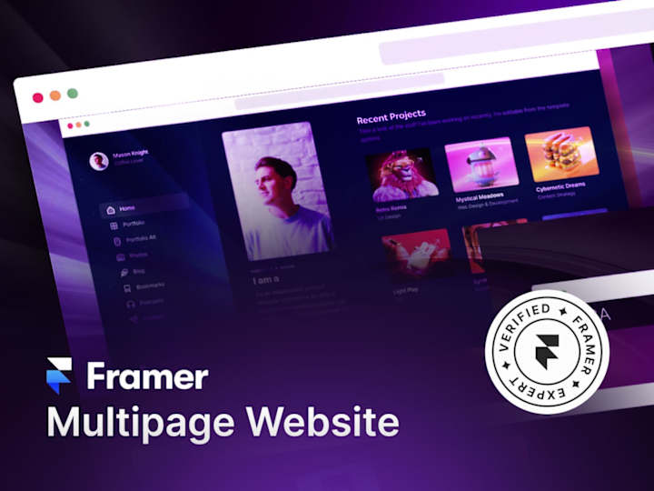 Cover image for Framer Multipage Website Design - Responsive