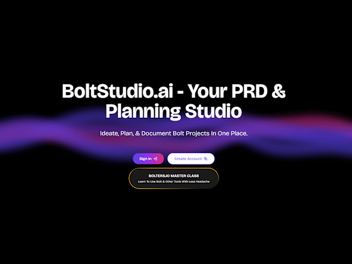 Cover image for BoltStudio.ai | Full Stack Prompt Engineering