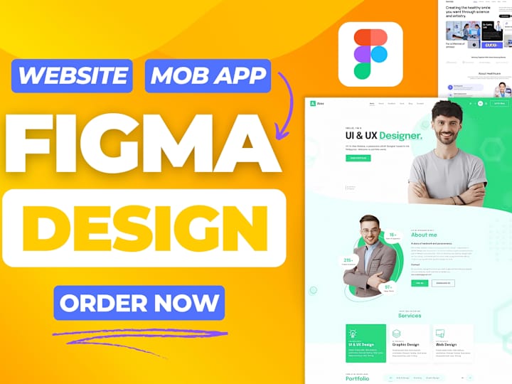 Cover image for Figma Website and Mobile Apps Design, Figma Landing Page Design