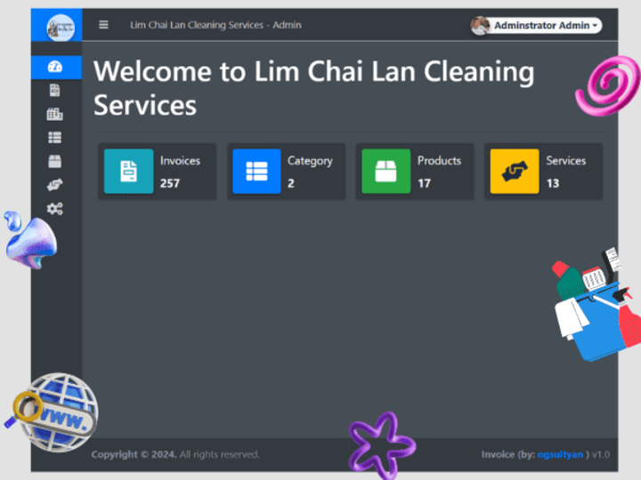 Cover image for Simple E-Invoicing System for Lim Chai Lan Cleaning Services