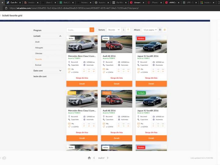 Cover image for Rewriting of vehicle auctioning platform