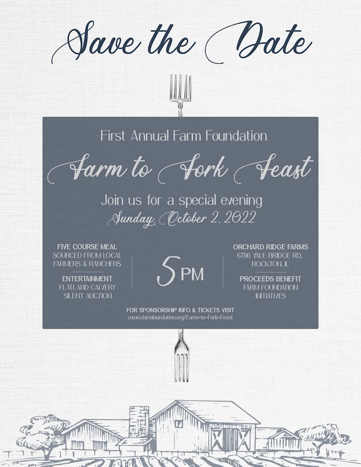 Cover image for Mock invite and menu for farm-to-table event