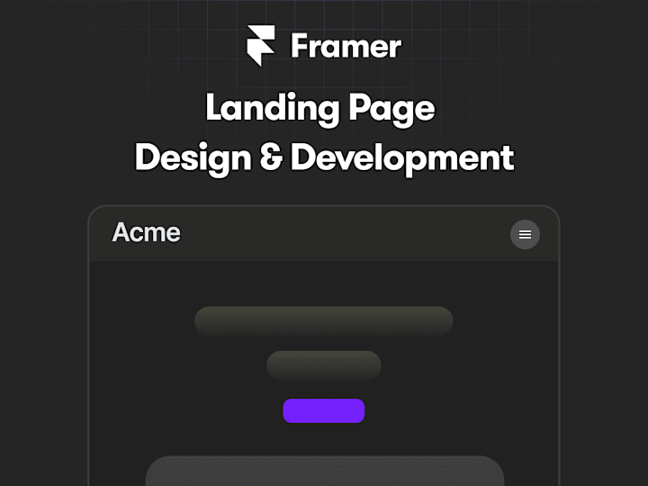 Cover image for Framer Landing Page Design & Development 