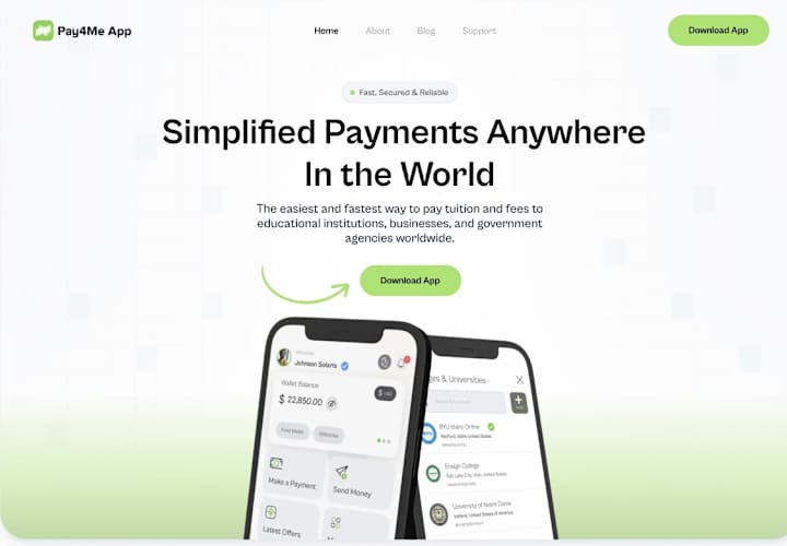 Cover image for Pay4me App Landing Page Redesign