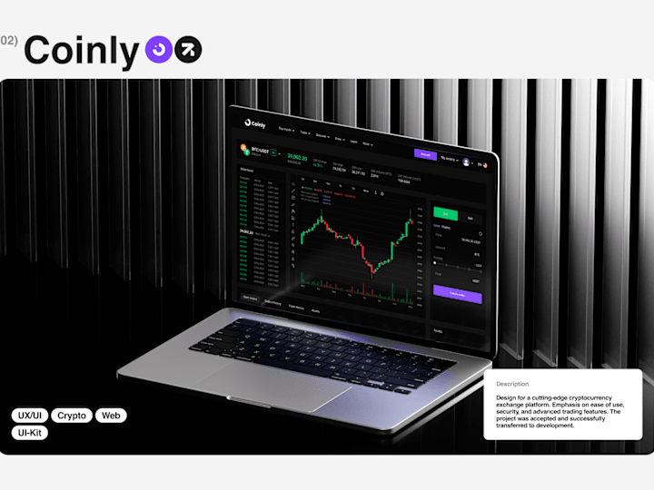 Cover image for Coinly - Crypto website Design