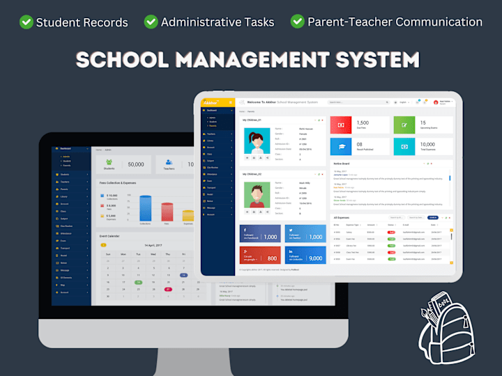 Cover image for Custom Web School Management System in React.js & Laravel