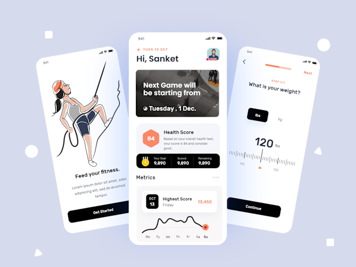 Cover image for Health & Fitness App Ui