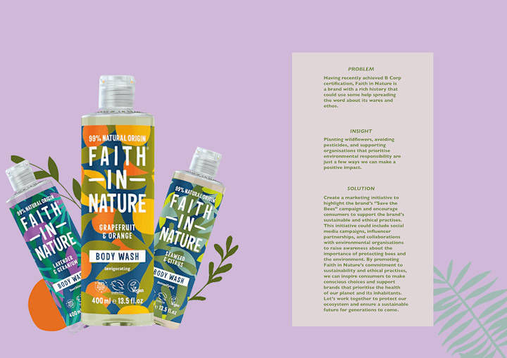 Cover image for FAITH IN NATURE SUPPORTING BEES 