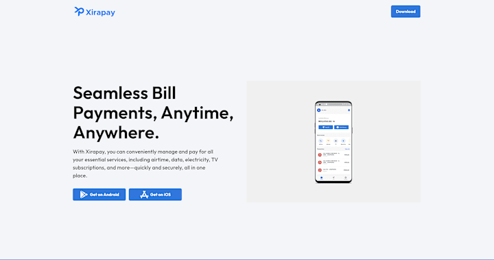 Cover image for Xirapay - Bill Payment App 