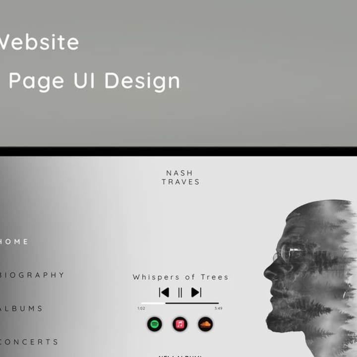 Cover image for Singer Website Landing Page Concept UI Design