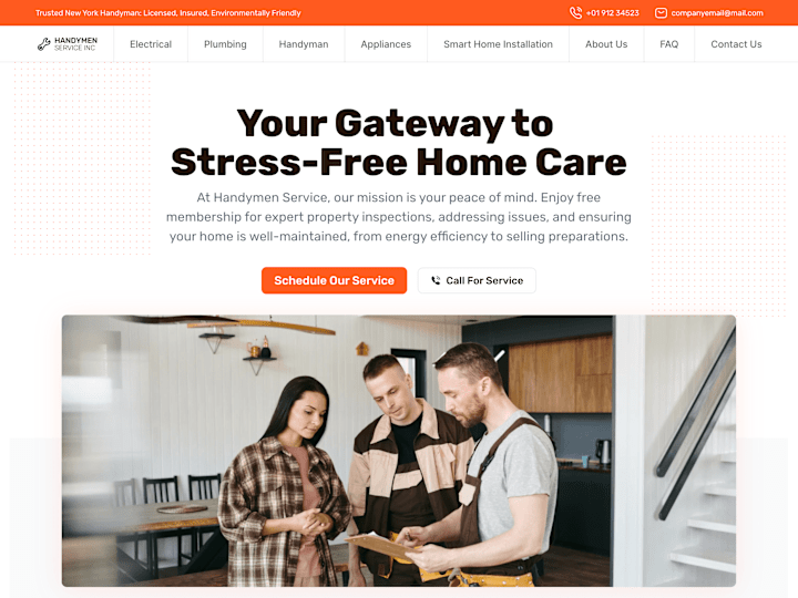 Cover image for Handymen Landing Page