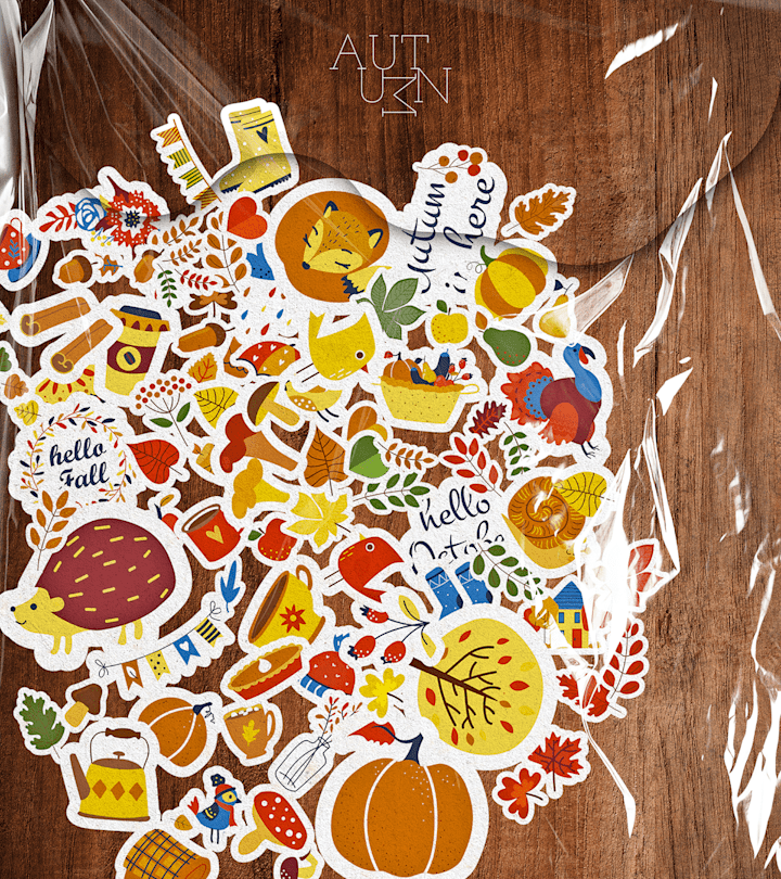 Cover image for AUTUMN STICKERS SET on Behance