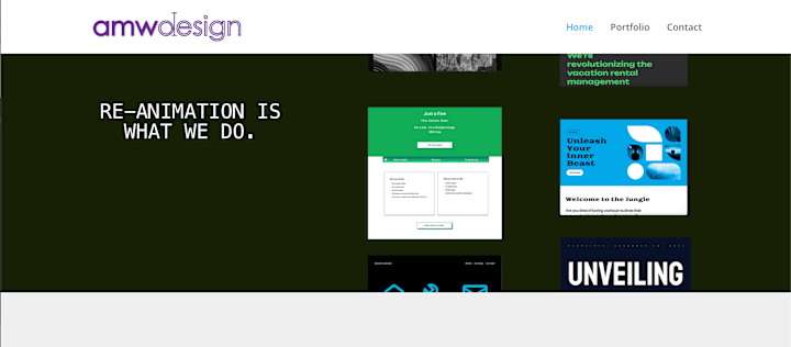 Cover image for amwdesign portfolio website