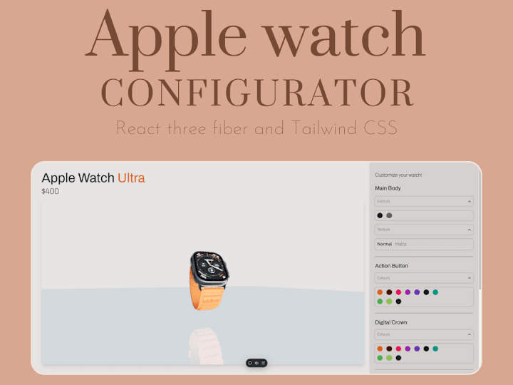 Cover image for 3D Apple Watch Ultra Configurator