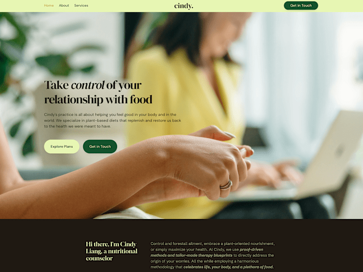 Cover image for Multi-page Framer Website for a Personal Nutritionist