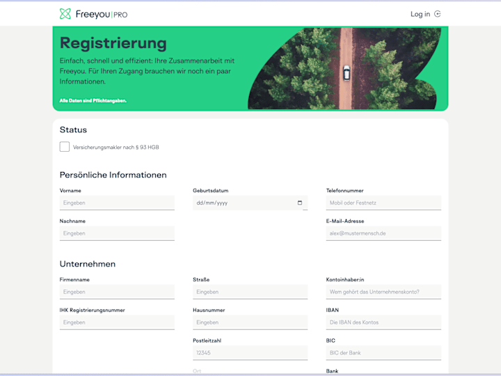 Cover image for Broker portal for German Insurance Company - Freeyou