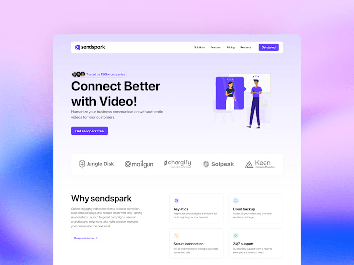 Cover image for Sendpark Landing page.