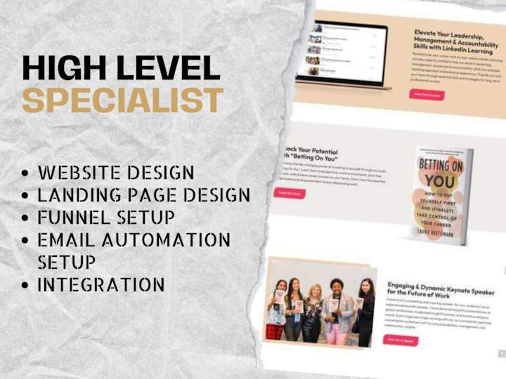 Cover image for gohighlevel landing page, website design, funnel setup