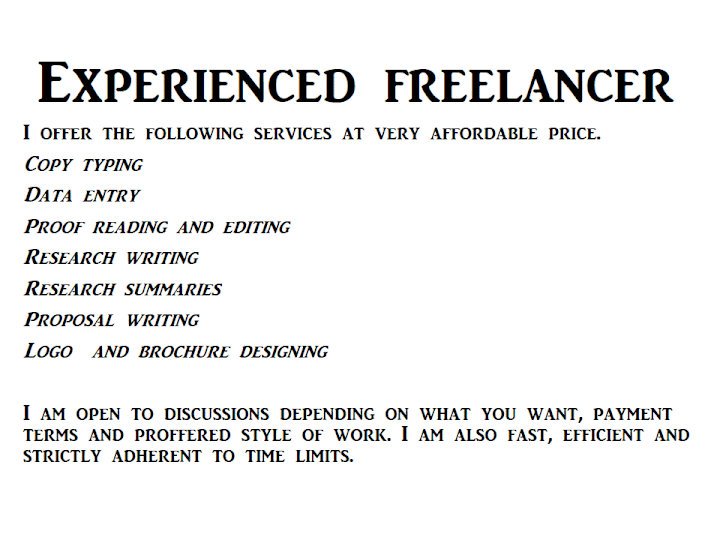 Cover image for EXPERIENCED FREELANCER