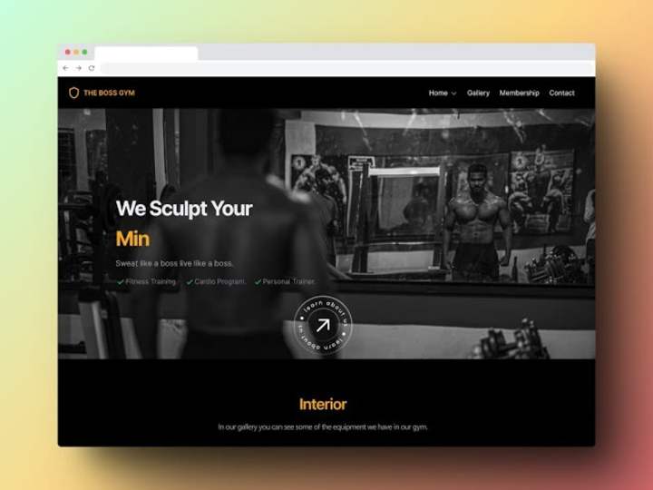 Cover image for  Gym Landing Page 