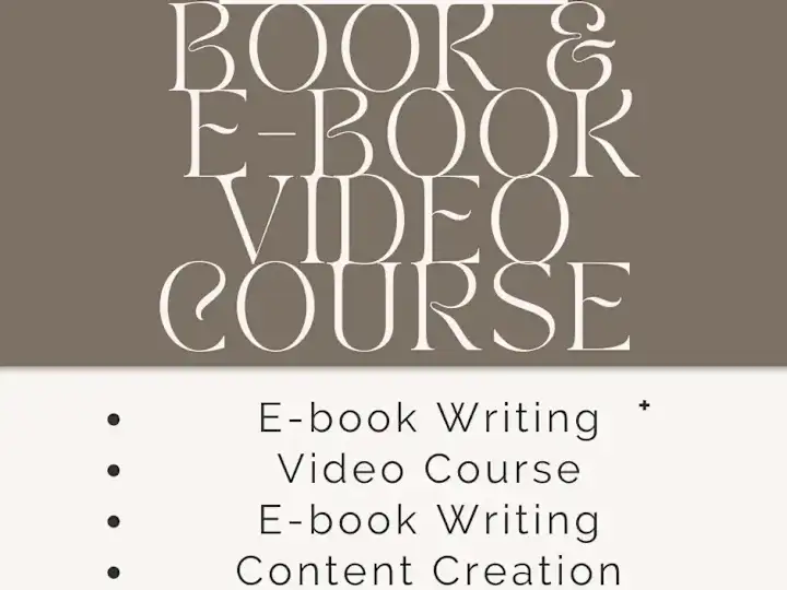 Cover image for I will make a video course or ebook course