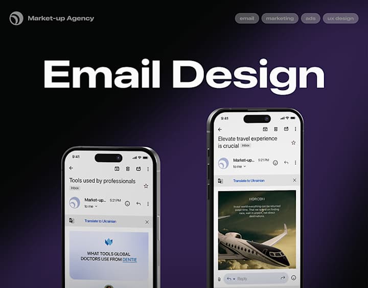 Cover image for Email Design (Market-up Agency) :: Behance