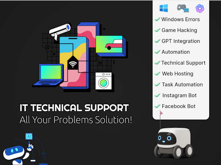 Cover image for Your One-Stop IT Solution for Support, Gaming, and Web Services