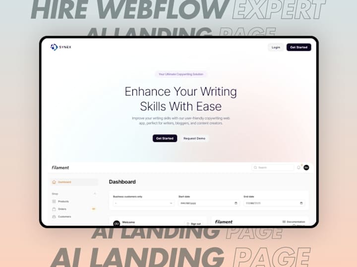 Cover image for AI Landing Page Design on Webflow