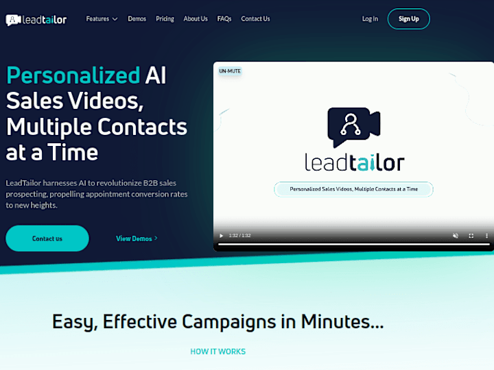 Cover image for Leadtailor - Personalized AI Pitches, Multiple Videos at a Time