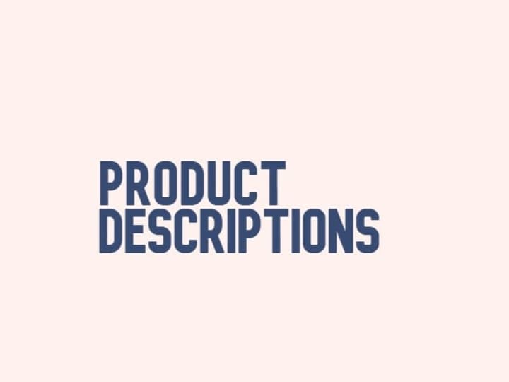 Cover image for Product Descriptions / Listing Optimisation