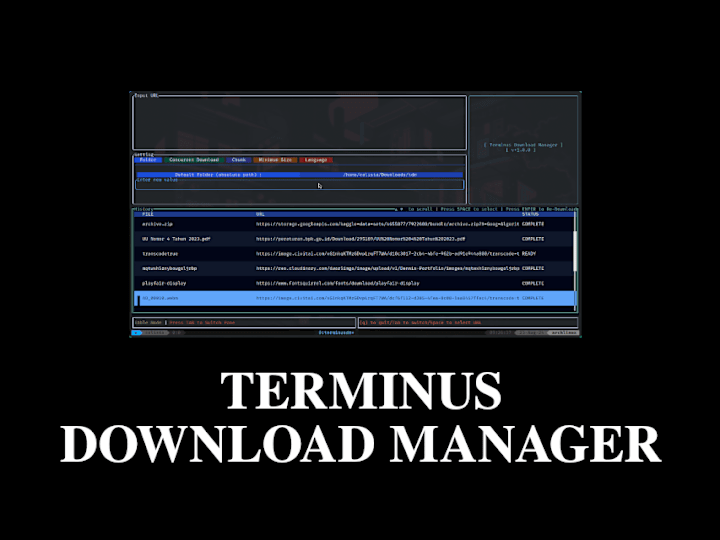 Cover image for TerminusDM: Cross Platform Terminal Download Manager