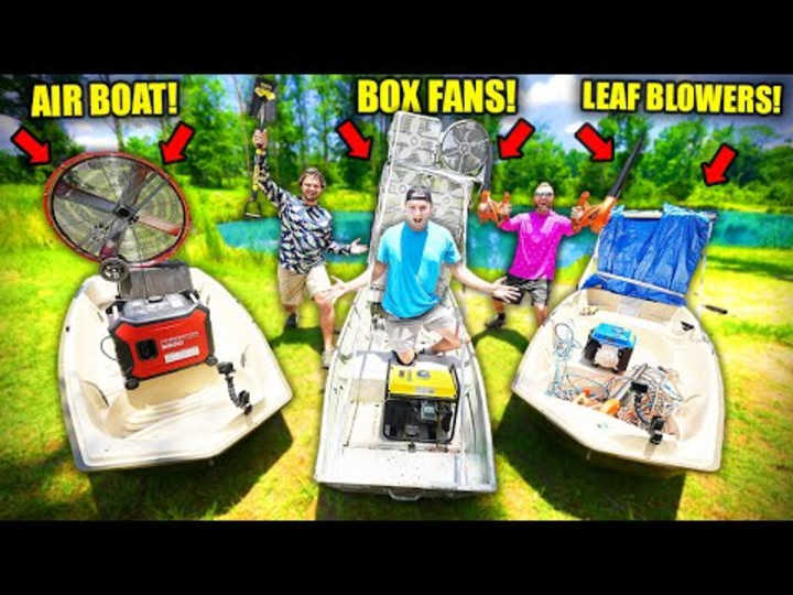 Cover image for WIND POWERED 1v1v1 BOAT BUILDING CHALLENGE (Big Fish!) - YouTube