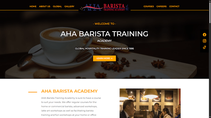 Cover image for Barista Course Website
